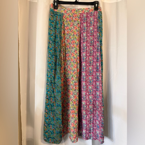 Natural Life Patchwork Maxi Skirt • Boho Cottagecore Festival Skirt • Size M - Picture 3 of 10